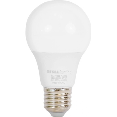 Tesla LED žárovka BULB E27/8W/230V/806lm/25 000h/6500K studená bílá/220st