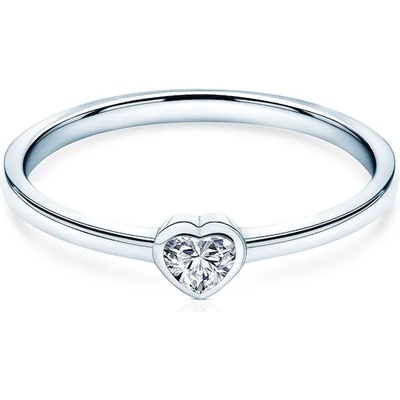 SAVICKI Годежен пръстен Pure: бяло злато, диамант с шлифовка