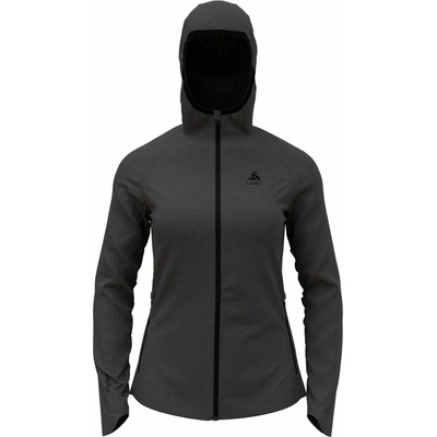 Odlo W Ascent PW 220 Mid Layer Hoody tmavo sivá čierna