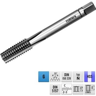 Narex Ždánice 041530030011100 - Závitník sadový G 3/8" stoupání 19P na palec ("), č. I, HSS typ 0302
