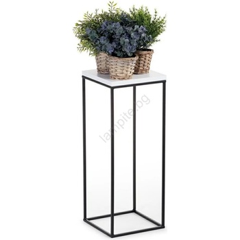 Image 1 of HowHomely Стойка за цветя BASICLOFT 60x24 черен/бял (DD0177)