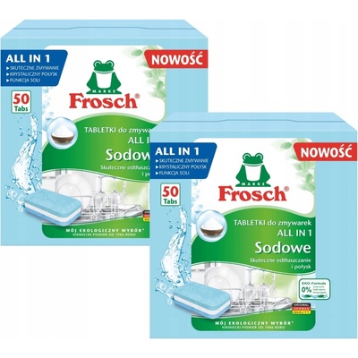 Frosch Sodné tablety do umývačiek riadu All in 1 50 ks