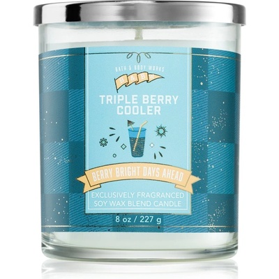 Bath & Body Works Triple Berry Cooler ароматна свещ 227 гр