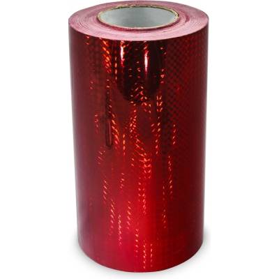 Univerzální hologramová samolepící fólie na metry MOTIV 1 čtverečky - šíře 25cm - červená