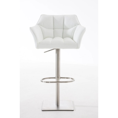 Design-Shop Damas E1 nerezový rám / koženka Biela