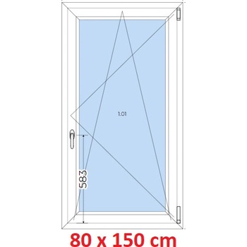 Soft Plastové okno 80x150 cm, otváravé a sklopné