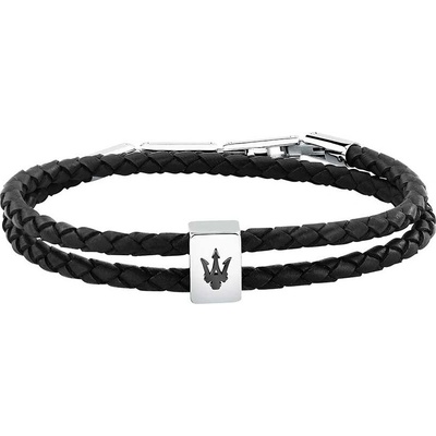 Maserati Dvojitý kožený náramek Leather JM226AVE44