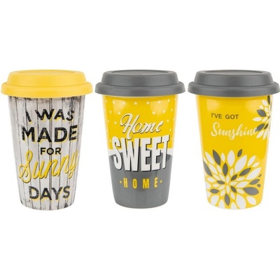 Florina Porcelánový hrnček so silikónovým viečkom Sunshine 380 ml