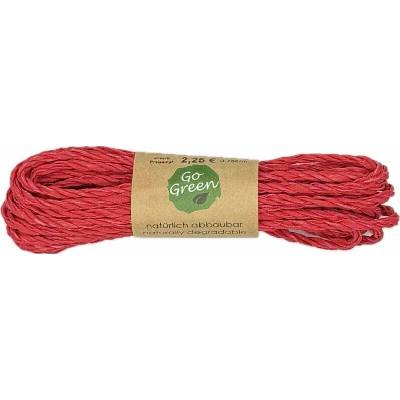 Dekorační provázek Go Green Cotton Cord – Coral Red červený 3mm x 3m (6,-Kč/m) – Zboží Mobilmania