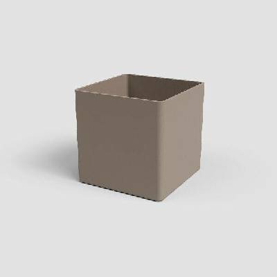 Artevasi Květináč OSLO čtvercový 17cm plast šedá matte taupe