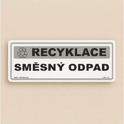 Traiva s.r.o Recyklace Směsný odpad Verze: Samolepka papírová 290 x 100 mm tl. 0,1 mm - Kód: 17422
