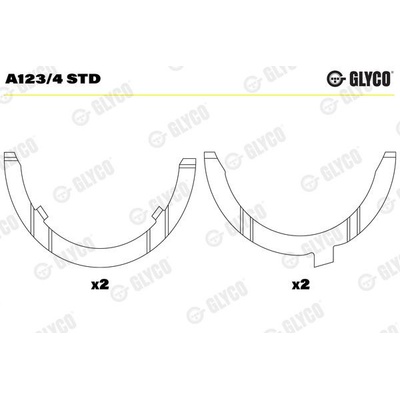 Distanční kotouč klikové hřídele GLYCO A123/4 STD - sada