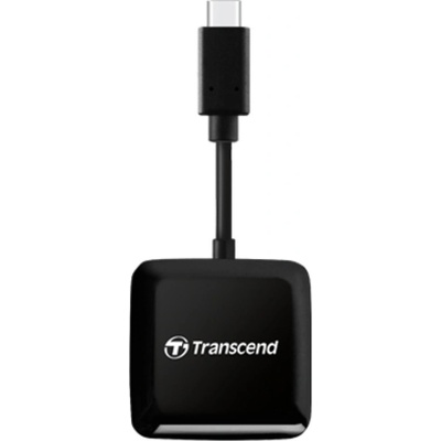 Transcend Четец за карти Transcend SD/microSD Card Reader USB 3.2 Gen 1 Black, Type C (TS-RDC3)