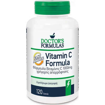 Doctor's Formulas Хранителна добавка витамин Ц бърза абсорбация 1000 мг , Doctor' s Formulas Vitamin C Fast Action 120Caps