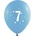 Globos Festival БАЛОНИ 10 БР. 12" - 30 СМ С ПЕЧАТ - ЦИФРА 7