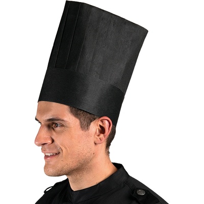 EXNER Еднократна готварска шапка от хартия Black с височина 30 см (2655820)