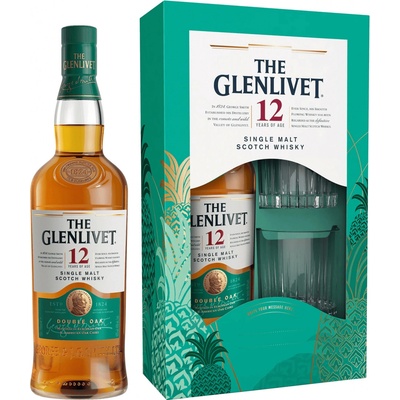 Glenlivet 12y 40% 0,7 l (dárkové balení 2 sklenice)