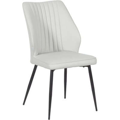 Carmen Трапезен стол Carmen LAREDO Y, до 100kg. , еко кожа, прахово боядисана метална база, светлосив (bt-3532141)