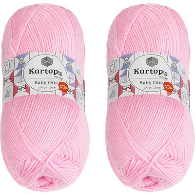 Bellatex SET 2ks - Příze BABY ONE Světle růžová 100g / 250 m