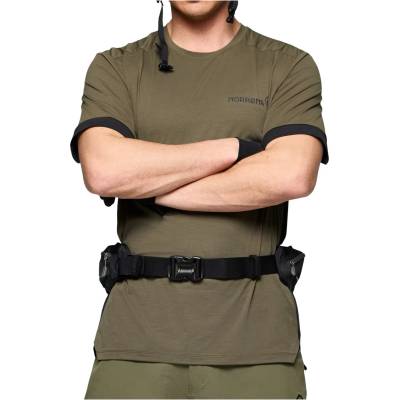 Norrøna Мъжка фланелка с къс ръкав за колоездене Norrøna Fjørå Equaliser T-Shirt Cycling jersey - Olive Night / Caviar Black (056-4091-0111)