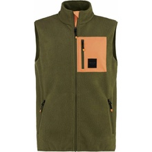 Bula pánska flísová vesta BASECAMP 2.0 khaki,oranžová