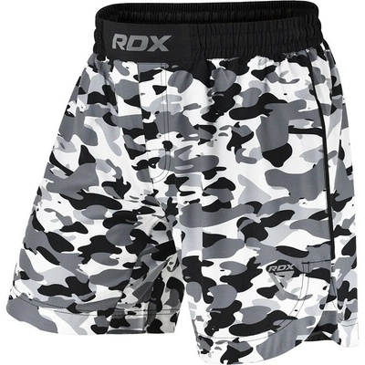 RDX T15 MMA FIGHT SHORTS Šedá Černá Bílá
