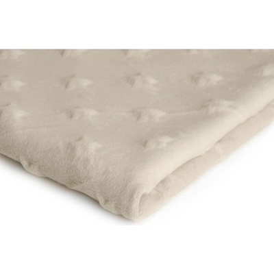 Látka minky hvězdy, 320 g/m², šíře 155 cm, metráž, ecru