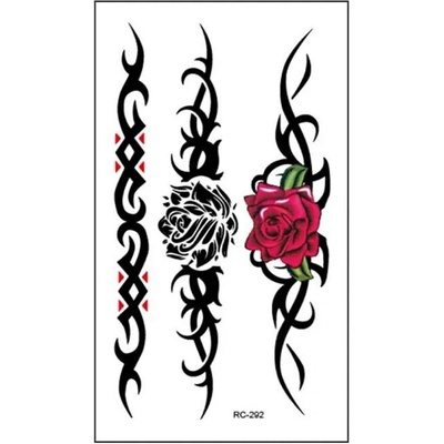 Rocolo Design Dočasné tetování Růže ornamenty 10,5 x 6 cm