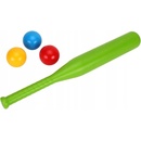 Baseballová pálka 50cm + loptičky 3ks plast mix farieb