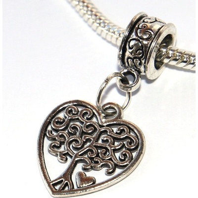 Fashion Jewerly Korálek Přívěsek Srdce Strom života Rodinné hodnoty Silné kořeny Tree of Life 3103