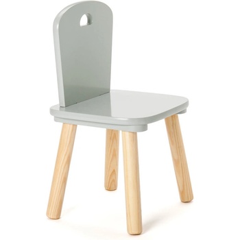 OXYBUL Detská stolička prírodná/sivá