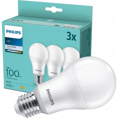 Philips LED 14W/100W 1521lm A67 E27 4000K CW FR ND 3-set