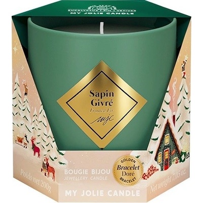 My Jolie Candle Vonná svíčka 40h s náramkem My Jolie Candle Village Posněžená jedle 320162