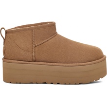 UGG semišové snehule W Classic Ultra Mini Platform hnedá 1135092