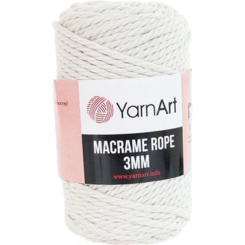 YarnArt Macrame Rope 751, 3mm - bílá