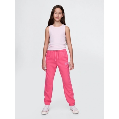 GAP Kids Sweatpants with Logo Girls ružová
