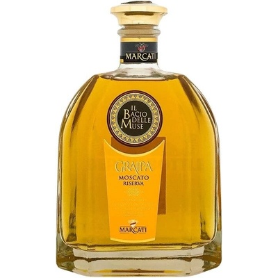 Grappa Marcati MOSCATO RISERVA BACIO DELLE MUSE 40% 0,7 l (čistá fľaša)
