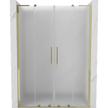 Mexen Velar L Duo плъзгащи се врати за душ 140 cm, матирано, златно - 871-140-003-32-50 (871-140-003-32-50)