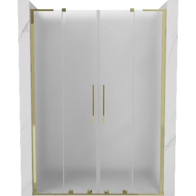 Mexen Velar L Duo плъзгащи се врати за душ 140 cm, матирано, златно - 871-140-003-32-50 (871-140-003-32-50)