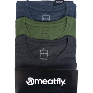 Meatfly опаковка мъжки тениски Basic Multipack Charcoal Heather/Olive/Navy Heather | Сива | Размер Meatfly | Siv | МЪЖЕ | S