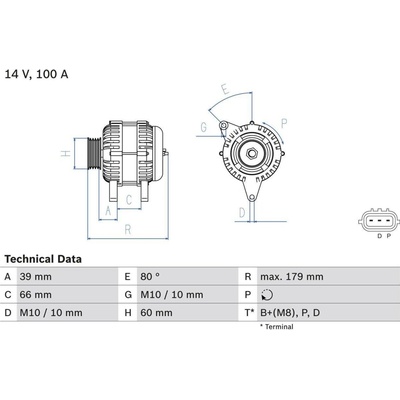 Alternátor BOSCH 0 986 083 970