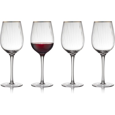 Чаша за червено вино PALERMO GOLD, комплект 4 бр. , 300 мл, Lyngby Glas (LYG27579)