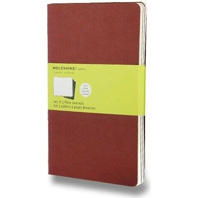 Moleskine Sešity Cahier A5 čistý 3 ks červené