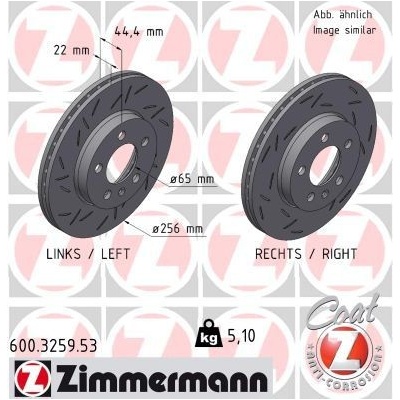 Brzdový kotúč ZIMMERMANN BLACK Z 600.3259.53