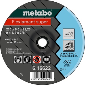 Metabo Шлифовъчен диск - неръждаема стомана 150x6x22.2 мм 616604000 (616604000)