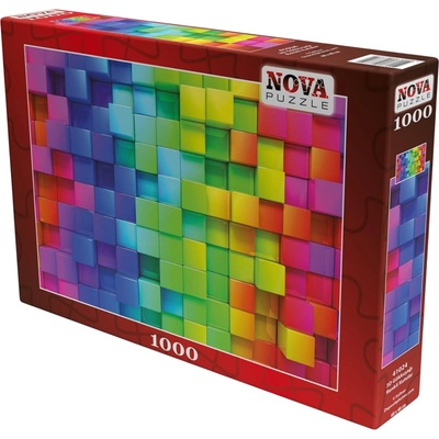 Nova Puzzle Пъзел Nova puzzle от 1000 части - Кутии с цветовете на дъгата (41024)