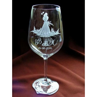 Rytiskla cz svatební skleničky s monogramem pnlp 602 s 2m r d sd 500 ml