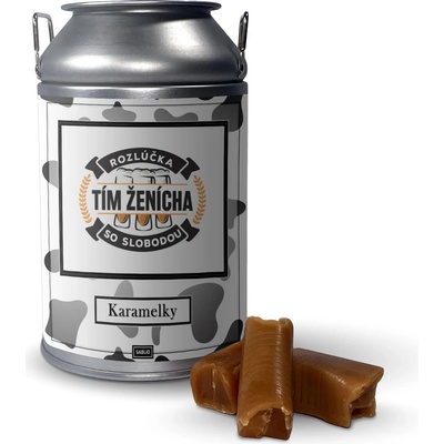 Sablio Karamelky v plechovej dóze Rozlúčka so slobodou Tím ženícha 250 g