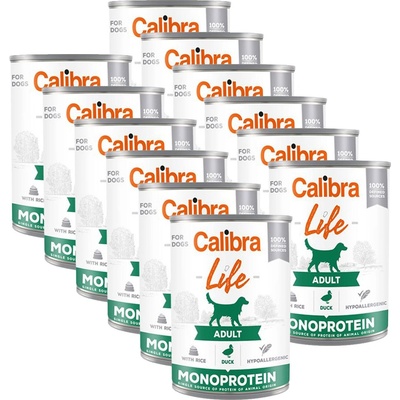 Calibra Dog Life Възрастен Патешко с Ориз 12 x 400 г