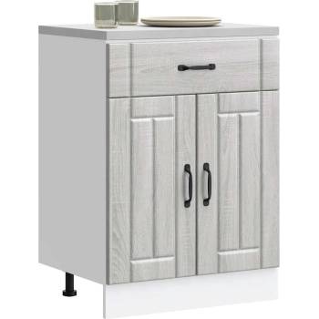vidaXL Кухненски шкаф Lucca, сив сонома, инженерна дървесина (853733)
